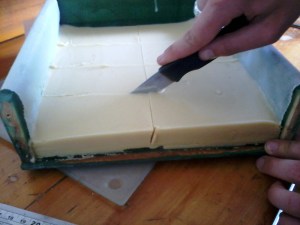 Cutting the Soap Into Bars
