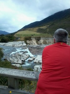 The Bean Counter contemplates the Maruia Falls (and upcoming afternoon tea)